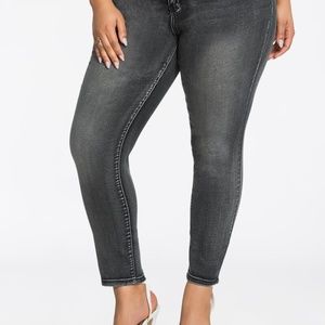 Ashley Stewart Black Sky High Ankle Jeans